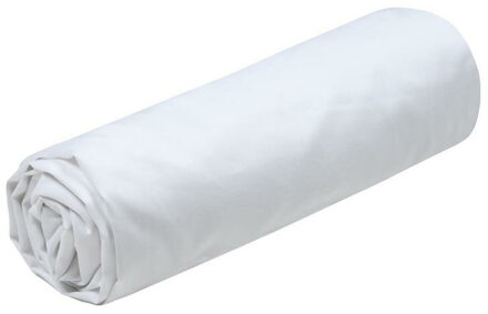 Hoeslaken Elysee - twijfelaar - 140 x 200 cm - wit - premium kwaliteit - percal katoen