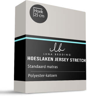 Hoeslaken - Jersey Stretch - Creme - 140x200cm - Creme - Luna Bedding - Dekbed-Discounter.nl