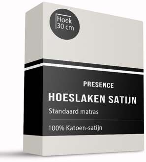 Hoeslaken - Katoen Satijn - 90x200cm - Creme - Presence - Dekbed-Discounter.nl - 90 x 200 cm