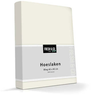 Hoeslaken Kids - Creme - 40x80 cm - Jersey Stretch - Fresh&Co Kids