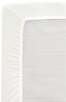 Hoeslaken - Off White - 160x200 Cm - Jersey - Wit