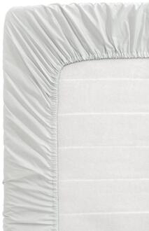 Hoeslaken Percale Katoen - Licht - 180x220 Cm - Percal Katoen - Grijs