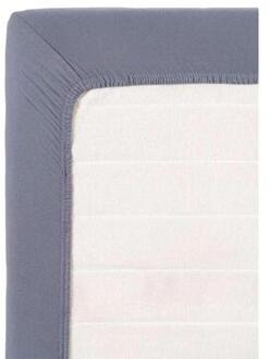 Hoeslaken topdekmatras Jersey - grijsblauw - 120x200 cm - Leen Bakker - 200 x 120