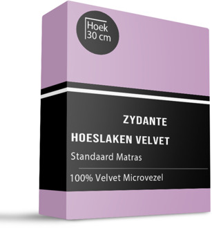 Hoeslaken Velvet - Roze - 90x200cm - Taupe - Zydante - Dekbed-Discounter.nl - 90 x 200 cm