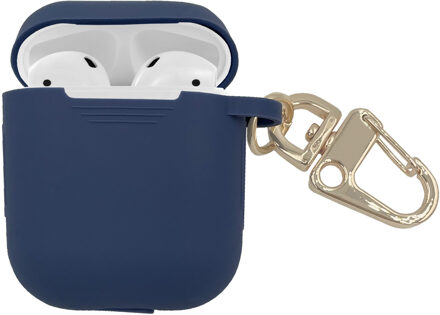 Høyde - AirPods 1 / 2 - Softcase hoesje - Donkerblauw