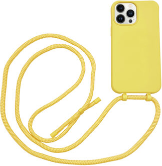 Høyde - iPhone 13 Pro Max - Telefoonhoes met koord - Geel