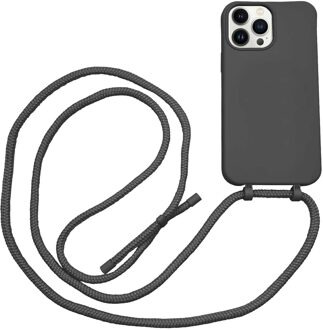 Høyde - iPhone 13 Pro - Telefoonhoes met koord - Zwart