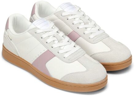 Hof Leather Sneakers Dames wit - roze - 38