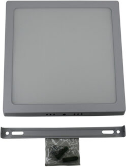 Hofftech Led Lamp / Plafondlamp 18w Aluminium En Mat Glas 20,5 X 20,5 Cm - Plafonniere