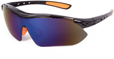 Hofftech Ski leraar verkleed bril - zwart - kunststof - UVA/UVB bescherming