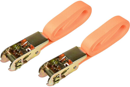 Hofftech Spanband met ratel + 2 haken 3.5 meter set van 2 stuks