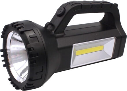 Hofftech Zaklamp met handvat - zwart - kunststof - LED lamp - camping