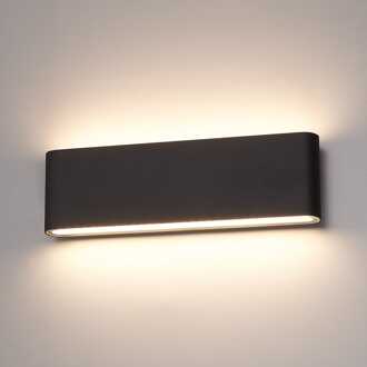 HOFTRONIC™ Dimbare LED Wandlamp Dallas Zwart - XL - 24 Watt - 3000K - Tweezijdig oplichtend - IP54 spatwaterbestendig - 3 jaar garantie