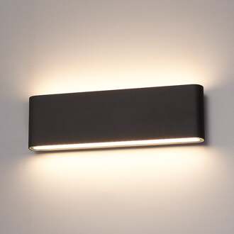 HOFTRONIC™ Dimbare LED Wandlamp Dallas Zwart - XL - 24 Watt - 3000K - Tweezijdig oplichtend - IP54 spatwaterbestendig - 3 jaar garantie