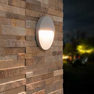 HOFTRONIC™ Dimbare LED Wandlamp Gary - Grijs - 6 Watt - 3000K - IP54 spatwaterbestendig - 3 jaar garantie