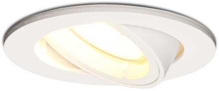HOFTRONIC™ LED inbouwspots Dublin Wit - Rond - 5 Watt - 3000K Extra warm wit - Dimbaar en Kantelbaar - GU10
