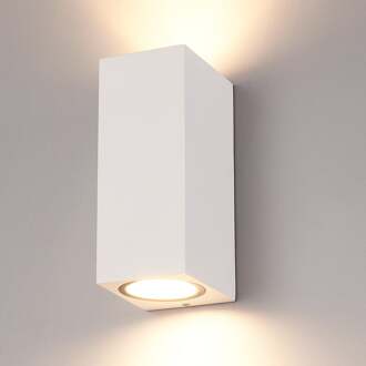 HOFTRONIC™ LED Wandlamp Wit Rechthoek - 2 Lichts - GU10 - IP44 spatwaterbestendig - Selma - 3 jaar garantie