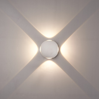HOFTRONIC™ LED wandlamp Wit Rond - IP54 - Vierzijdig oplichtend - 4 Watt - Austin - Uitermate geschikt voor binnen en buiten
