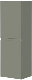 Hoge Badkamerkast Napoli 40cm - Donkergrijs Mat - Met 2 Deuren - 40x120x30cm