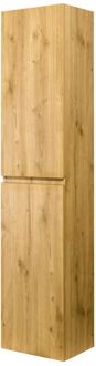 Hoge Badkamerkast Napoli 40cm - Scandinavisch Eik - 40x176x30cm