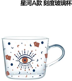 Hoge Borosilicaatglas Hittebestendig Ontbijt Cup Melk Cup Met Schaal Nordic Office Home Creatieve Koffiekopje