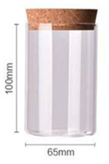 Hoge Borosilicaatglas Luchtdichte Potten Rechte Thee Blikjes Gedroogd Fruit Snacks Opslag Flessen Snoep Met Kurk 65x100mm