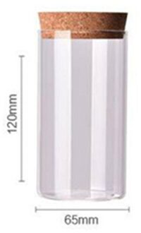 Hoge Borosilicaatglas Luchtdichte Potten Rechte Thee Blikjes Gedroogd Fruit Snacks Opslag Flessen Snoep Met Kurk 65x120mm