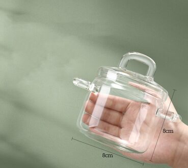 Hoge Borosilicate 700Ml Glas Soep Stoofpot Met Verzegelde Deksel Vogelnest Ei Gekookte Kom Draagbare Hittebestendige binaural Handvat 350ml