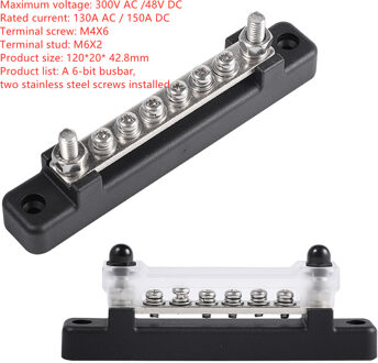 Hoge Bus Bar Box Verdeelkast Auto Truck Terminal Met Schroef Op Hoes Studs Rail Grond Distributie Blok Kit 300A Blauw