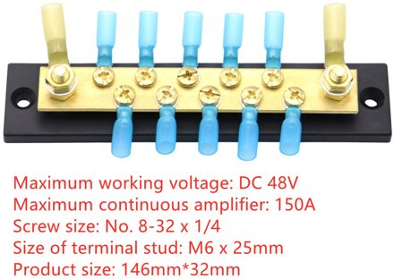 Hoge Bus Bar Box Verdeelkast Auto Truck Terminal Met Schroef Op Hoes Studs Rail Grond Distributie Blok Kit 300A Roze