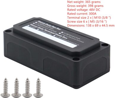 Hoge Bus Bar Box Verdeelkast Auto Truck Terminal Met Schroef Op Hoes Studs Rail Grond Distributie Blok Kit 300A zwart