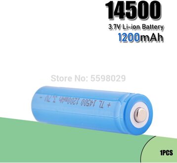 Hoge Capaciteit 14500 Batterij 3.7V 1200 Mah Oplaadbare Li-Ion Batterij Voor Led Zaklamp Batery Litio Batterij 1stk