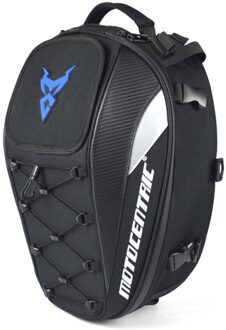 Hoge Capaciteit Motorcycle Tail Bag Multi-Functionele Motorfiets Rider Rugzak Duurzaam Waterdicht Motorfiets Fietsen Rear Seat Bag blauw