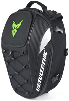 Hoge Capaciteit Motorcycle Tail Bag Multi-Functionele Motorfiets Rider Rugzak Duurzaam Waterdicht Motorfiets Fietsen Rear Seat Bag groen