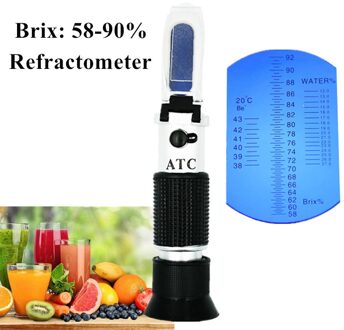Hoge Concentratie Brix 3 In 1 58% ~ 92% Honing Refractometer Bijen Suiker Voedsel Water Atc Meting Tool Met Retail box 40% Off