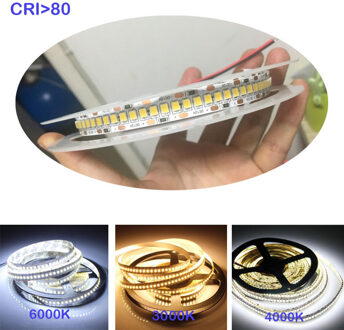 Hoge CRI> 80 1200LED 2000lm/m 5M 12V 24V IP20 2835 LED Strip led Flexibele licht showcase led 22lm/LED strip wit 3000K / 12V