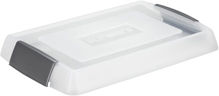 hoge deksel voor opslagbox van 30 en 51 liter transparant 61 x 40 x 7.5 cm - Opbergbox