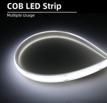 Hoge Dichtheid Cob/Fob Led Flexibele Strip Licht, softable Strips Cuttable Wit Verlichting Voor Outdoor Decor DC12/24 V DC24V / 4M