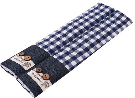 Hoge Doek Koelkast Deurklink Covers Geborduurde Kant Handvat Wrap Koelkast Deur Stand Handvat Protector Gentleman blauw