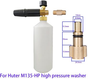 Hoge Druk Messing Sneeuw Foam Lance Foam Gun 1000Ml Voor Defort DPW-1800 Eco HPW-1825RSE Auto Wasmachine Accessoires Car Cleaning tool messing adaptor