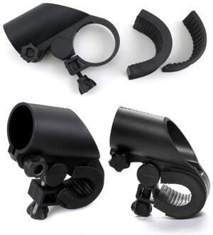 Hoge Duurzaam Black Cool Fiets Licht Houder Lamp Clip Led Zaklamp Zaklamp Klem Beugel En Mouw Fiets onderdelen