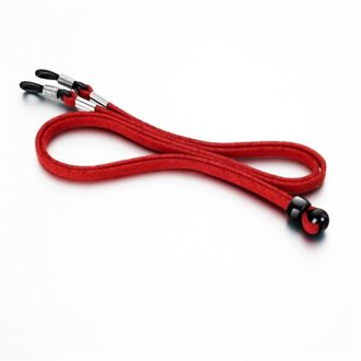 Hoge Elasticiteit Zonnebril Lanyard Strap Ketting Lenzenvloeistof Glazen Ketting Koord Leer Leesbril Riem Decor Rood