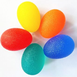 Hoge Elastische Ei-Vormige Grijpen Bal Hand Training Bal Siliconen Vinger Massage Bal Grip Training Oranje