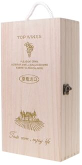 Hoge Fabrikanten Grenen Hout Rode Wijn Carrier Cadeau Verpakking Doos 72XF