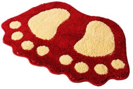 Hoge-Haar Badkamer Wc Deur Absorberende Vloermat Tapijt Slaapkamer Antislip Voet Pad Badmat Badkamer Mat keuken Mat Rood
