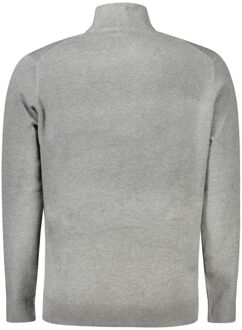 Hoge Hals Trui Klassieke Pasvorm Grijs - 3XL