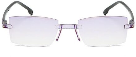 Hoge Hardheid Ouderen Leesbril Contact Lens Anti-Blauw Licht Unisex Progressieve Ver En Dichtbij Dual-Gebruik Bril 100