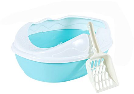 Hoge Hek Voorkomen Externe Splash Kattenbak Huisdier Lade Met Scoop Schoon Toilette Thuis Voor Kleine Kat Plastic Huisdier levert 01 / S