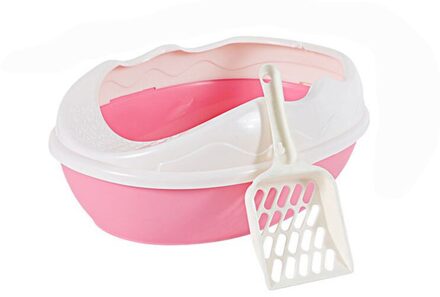 Hoge Hek Voorkomen Externe Splash Kattenbak Huisdier Lade Met Scoop Schoon Toilette Thuis Voor Kleine Kat Plastic Huisdier levert 02 / S