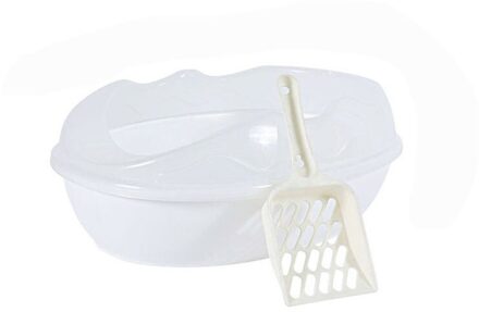 Hoge Hek Voorkomen Externe Splash Kattenbak Huisdier Lade Met Scoop Schoon Toilette Thuis Voor Kleine Kat Plastic Huisdier levert 03 / M